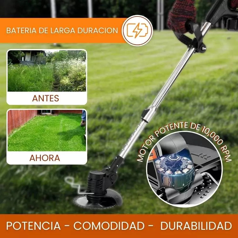 CORTADORA DE CESPED Y MALEZAS INALAMBRICA