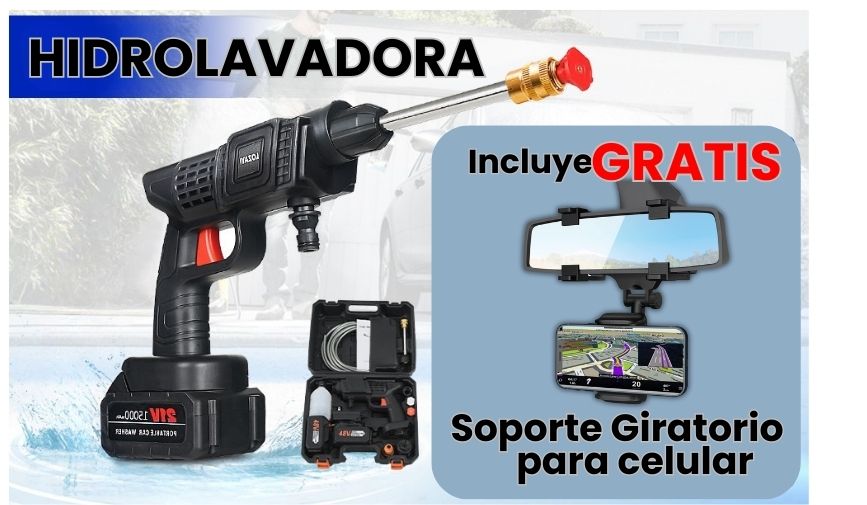 HIDROLAVADORA (2) BATERIAS 48V + SOPORTE CELULAR