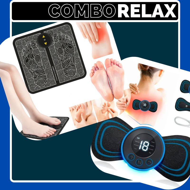 Combo Relax Max — Masajeador de Pies + Masajeador de Cuello “Mariposa”