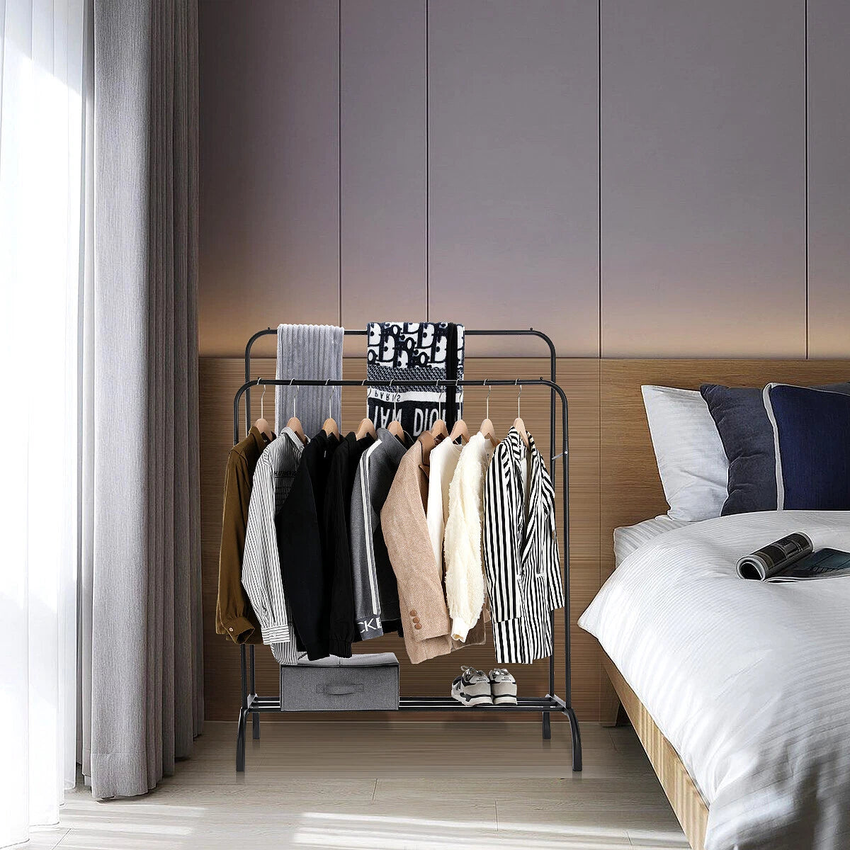 🧥 Perchero Doble Todo-en-Uno