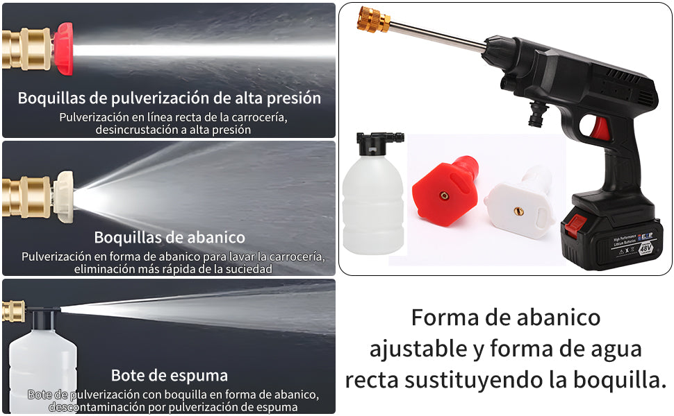 HIDROLAVADORA PORTATIL 1 BATERIA (48V)