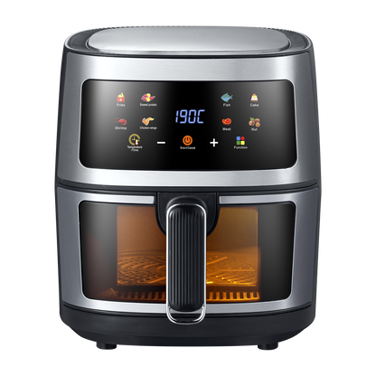 Freidora de Aire SilverCrest 8L con Visualización Interior | Cocina Saludable y Eficiente