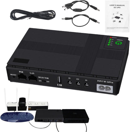 Mini UPS ⚡ PowerLink 15000 — UPS portátil para routers, cámaras y módems